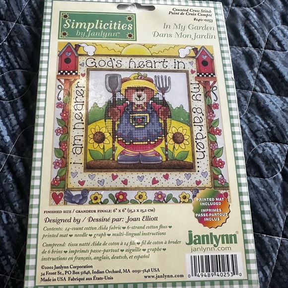 Simplicity Other - Simplicity By Janlynn Counted Cross Stitch Kit #140-0253 In my garden